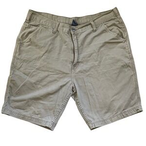 Full Blue Carpenter Shorts Mens 36 Tan Good Cotton Twill Utility Pocket Rugged